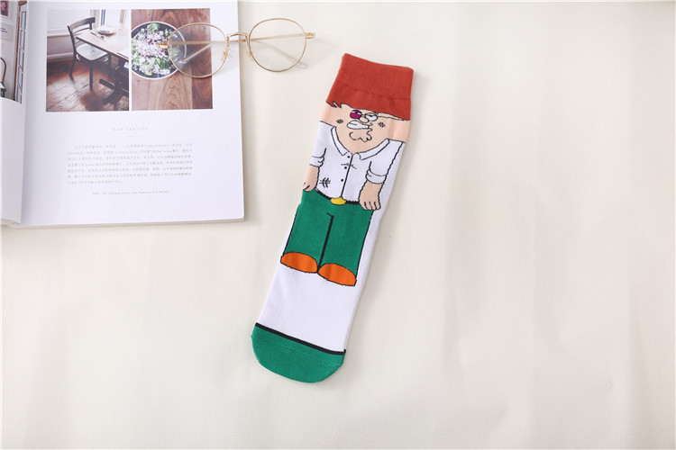 10 Pairs Cute Cartoon Straight Socks Cotton Tube Silly Socks Bulk Wholesale